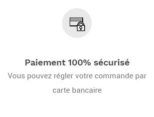 Vous pouvez régler votre commande par carte bancaire